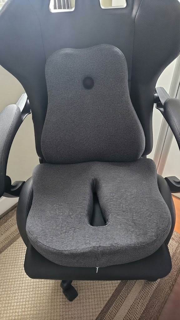 Coussin Orthopédique Bureau – Assise & Dossier Lombaire