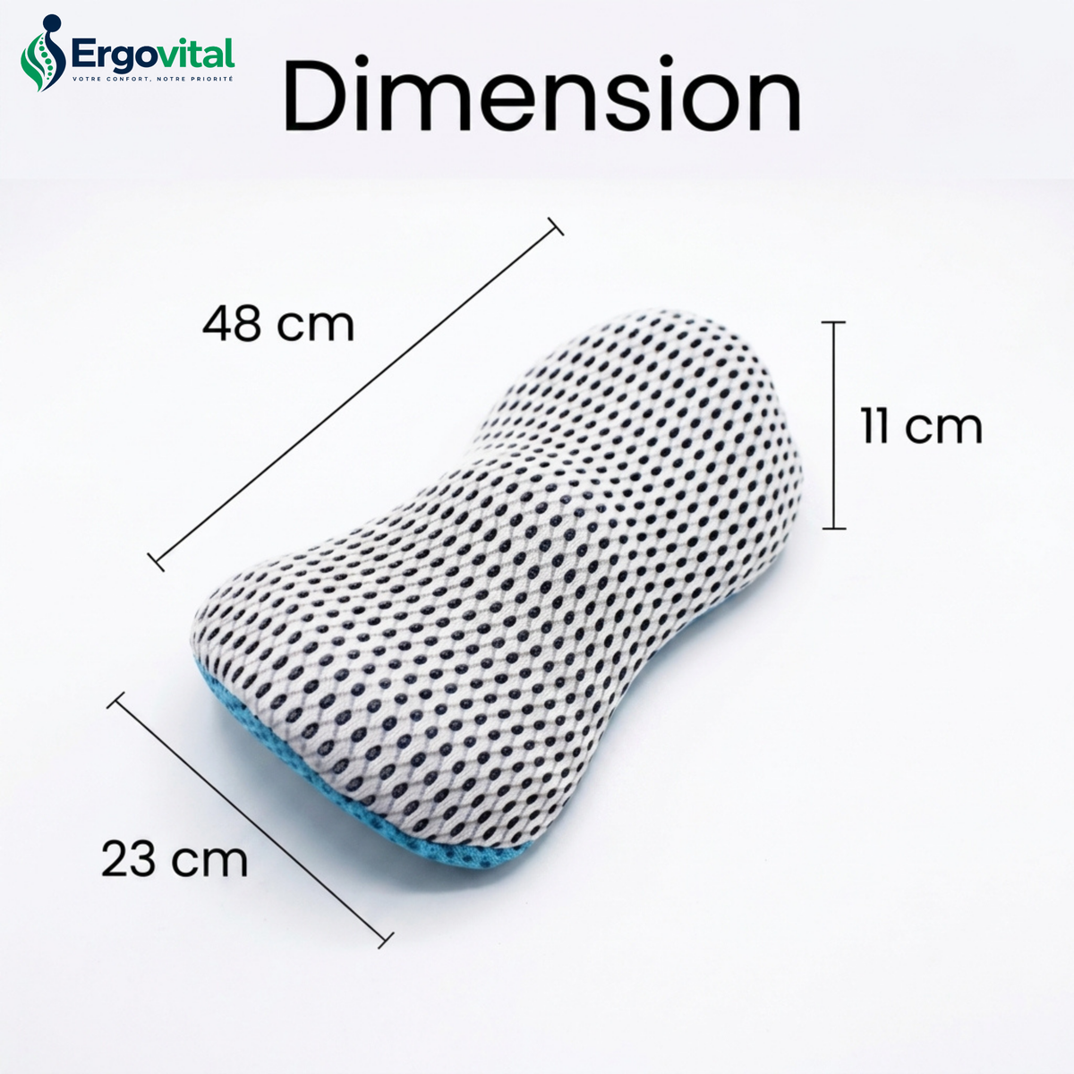 Coussin Lombaire Ergonomique – Soutien Dos Mémoire de Forme