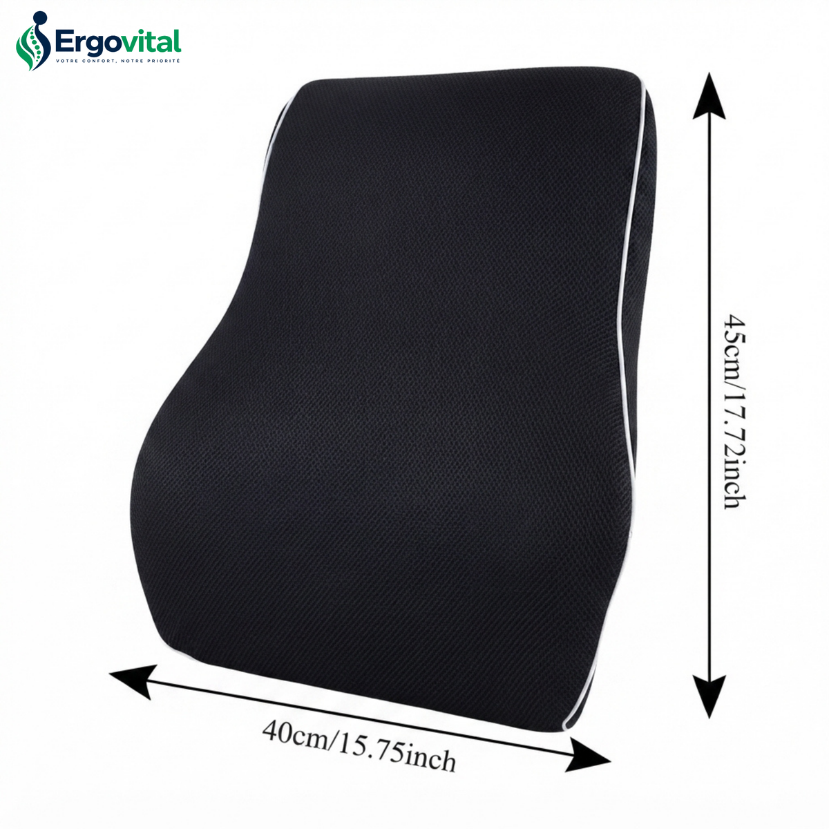 Coussin Lombaire – Améliore la Posture et Soulage le Mal  Mémoire de Forme