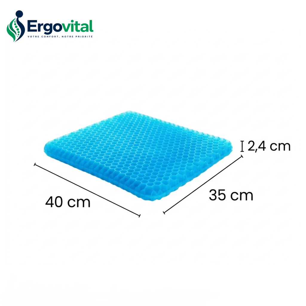 Coussin de Siège en Gel Confort Longue Durée